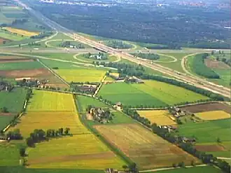 Knooppunt Beekbergen anno 1998, vanuit het zuidoosten