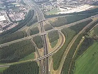 Knooppunt Everdingen bij Vianen anno 2004