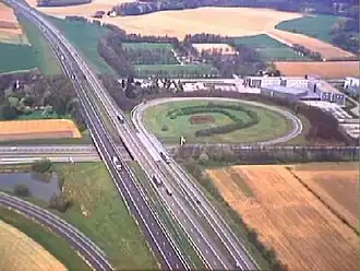 Knooppunt Kunderberg anno 1997, gezien vanuit het zuidoosten