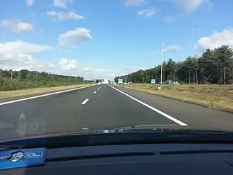 Knooppunt Paalgraven vanuit de auto anno 2012