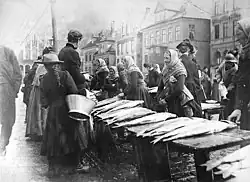 Vismarkt in Bergen, 1880-1890