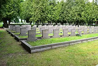 Graven van gevallen Sovjet-soldaten.