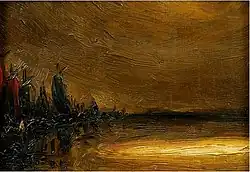 Landschap bij maanlicht