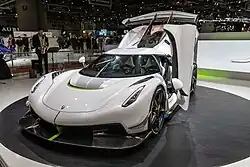 De voorkant van de Jesko