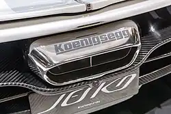 De uitlaten van de Jesko