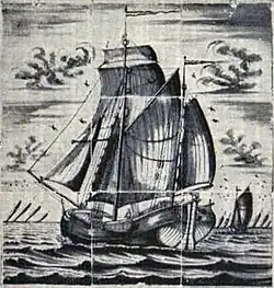 Tegeltableau (oorspronkelijk in Reddingsboatreed 6)