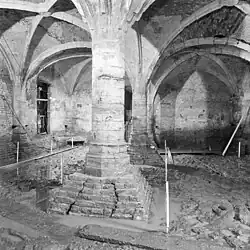 Gewelven in de middeleeuwse kelders van het stadhuis