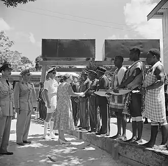 Bezoek van koningin Juliana en prins Bernard, 1955