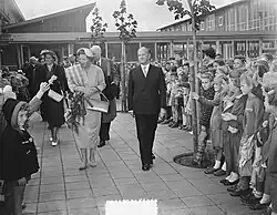 Juliana op de Beatrixschool (september 1953)