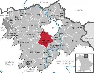 Kaart van Konradsreuth