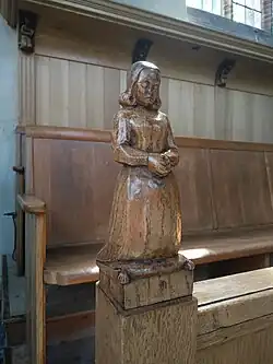 Snijwerk van Tjipke Visser in de Grote of Sint-Gertrudiskerk (Workum)