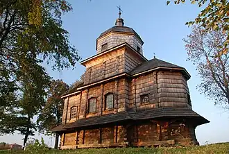 Een houten kerk in Korczmin