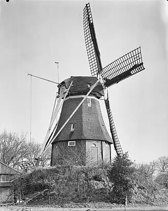 Korenmolen Windlust in 1971