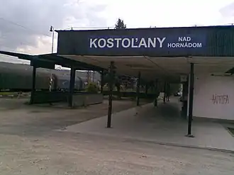 Station van Kostoľany nad Hornádom