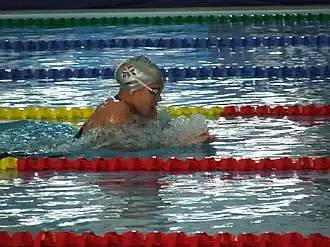 Emese Kovács tijdens de Olympische Zomerspelen 2008