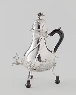 1781, zilver, hoorn, hout