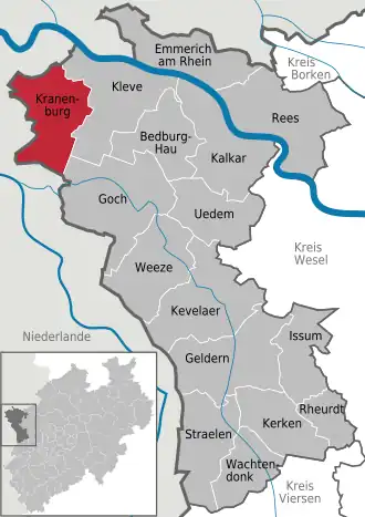 Kaart van Kranenburg