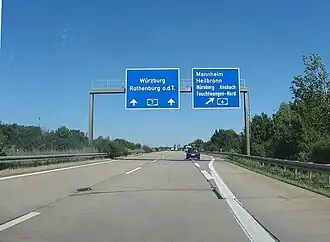 Knooppunt gezien van uit het zuiden op de A7