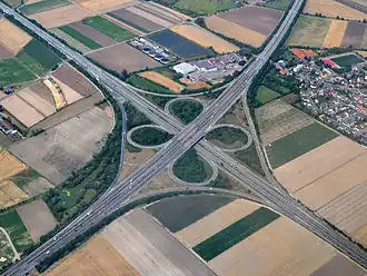 Luchtfoto van het knooppunt