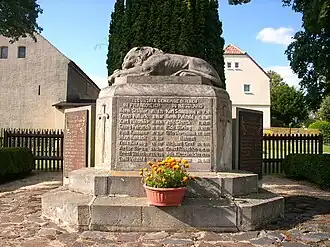 Monument in Weißig, delen van Oßling