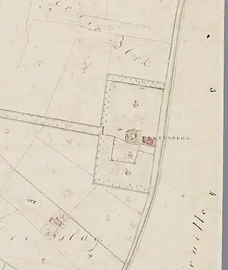 Krijtenberg op de kadastrale kaart van 1811-1832