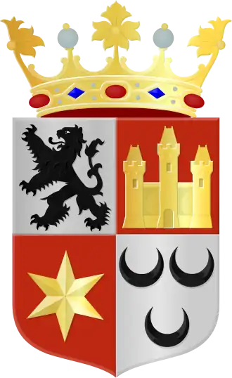 Wapen van gemeente Krimpenerwaard, met het kasteel