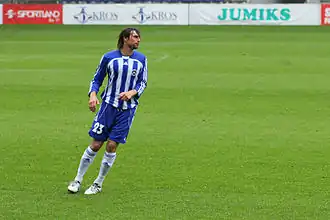 Grebis in het tenue van FK Liepājas Metalurgs.