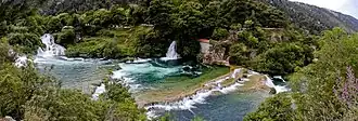 De Skradinski buk watervallen in de Krka