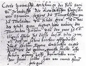 Opschrift van het derde deel van de kroniek van Abel Eppens