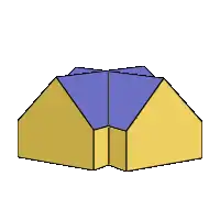 Schematische weergave kruisdak