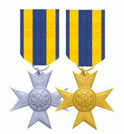 Kruisen in goud en in zilver