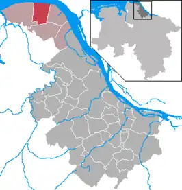 Kaart van Krummendeich