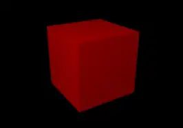 Eenvoudige kubus gemaakt met POV-Ray