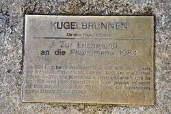 Plaquette bij de Kogelbron nabij Zürich