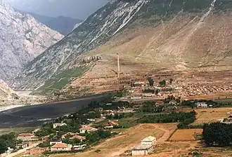 Een vluchtelingenkamp Nabij Kukës kort na de oorlog midden 1999.