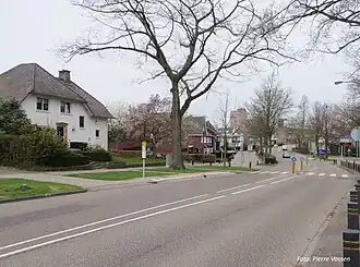 Kummenaedestraat Geleen gezien vanaf Burgemeester Damenpark.