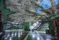 Westelijke uiteinde van het perron