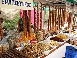 Lekkernijen te koop buiten het klooster