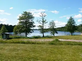 Långsjön, gezien vanaf het noordelijke uiteinde.