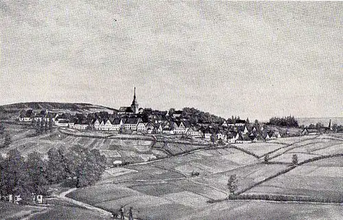 Gezicht op Lüdenscheid, circa 1800