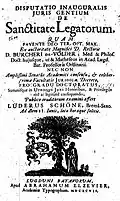Jurisprudentie door Lüder Schöne uitgegeven door Abraham Elzevier, Amsterdam, 1697.
