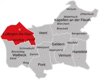 Kaart van Lüllingen