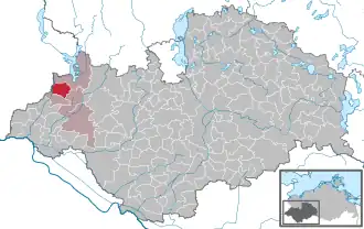 Kaart van Lüttow-Valluhn