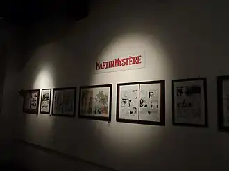 Tentoonstelling met pagina's uit Martin Mystère