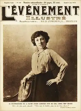 Gabrielle Petit op de cover van L'Evénement illustré (1919)