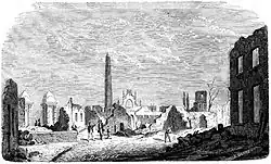 De stadsbrand van Enschede in L'Illustration, mei 1862