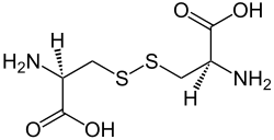 Structuurformule van L-(–)-cystine