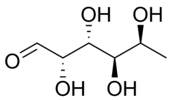 Structuurformule van L-fucose