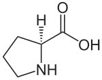 ▵ Structuurformule van L-proline