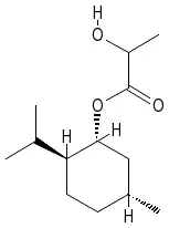 Structuurformule van L-menthyllactaat